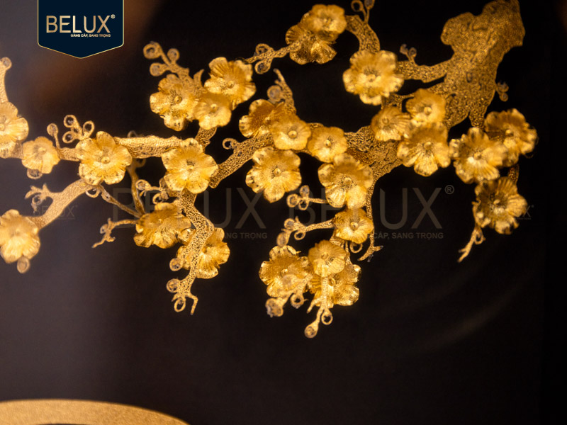 Tranh Chữ Lộc Dát Vàng 24k 25x20cm